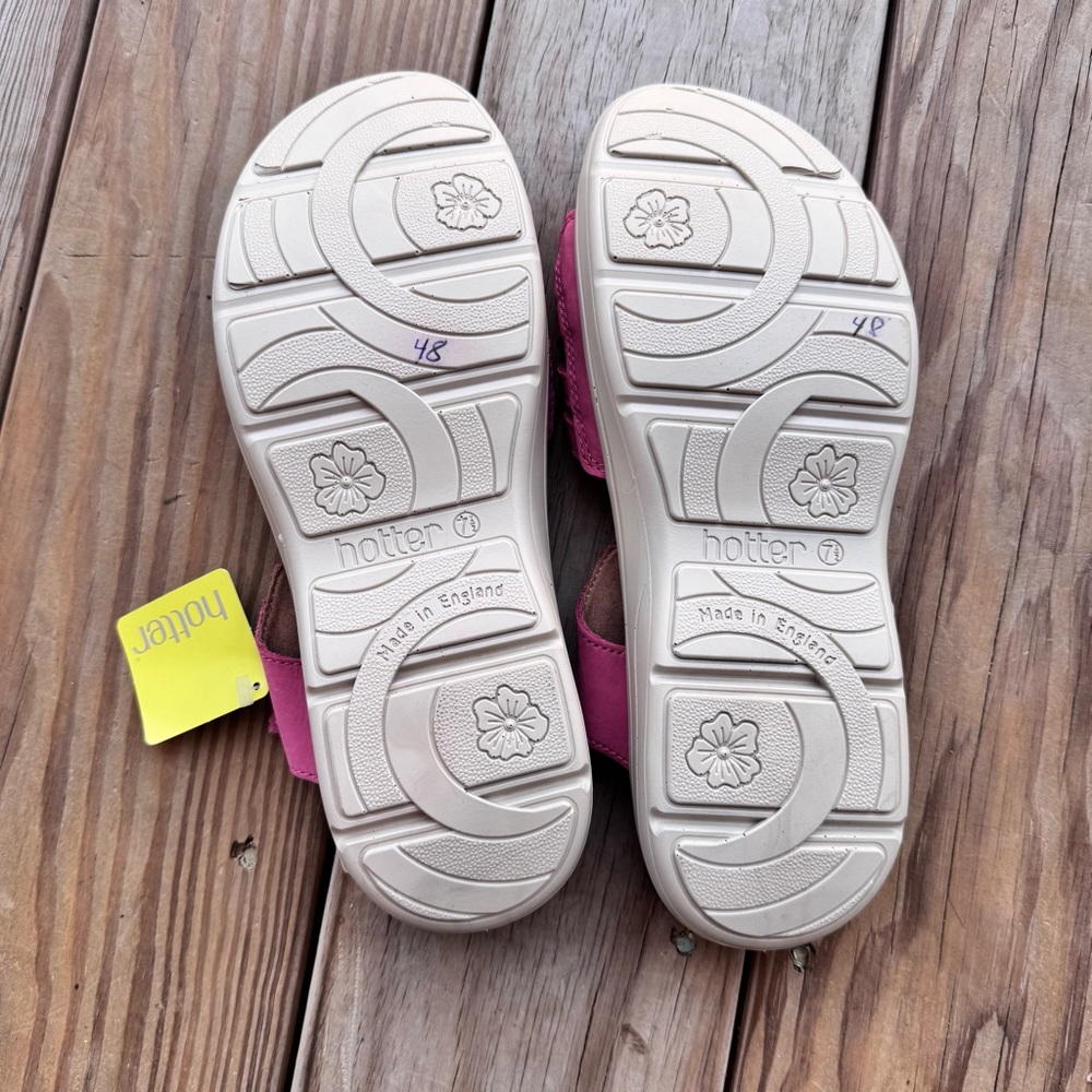 Hotter Comfort Concept Maisie Sandals | Pink & tan Leather | Size 9.5 EXF | New - Picture 6 of 7